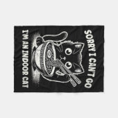 Couverture Polaire Désolé Je Ne Peux Pas Aller Je Suis Un Chat Intéri (Devant (Horizontal))