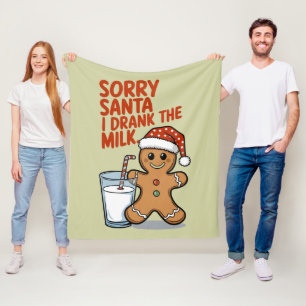 Couverture Polaire Désolé Père Noël J'Ai bu Le Lait Baby Costume de N
