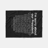 Couverture Polaire Désolé Pour Notre Président Funny Anti Trump (Devant (Horizontal))