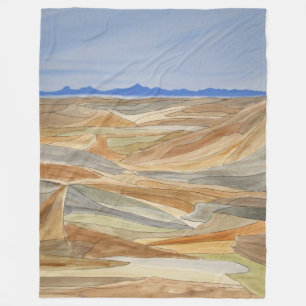Couverture Polaire Desolles Régions Aquarelle Ligne Imprimer