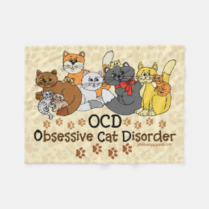 Couverture Polaire Désordre obsédant de chat d'OCD