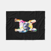 Couverture Polaire Dessin à la main de Bulldog Français (Devant (Horizontal))