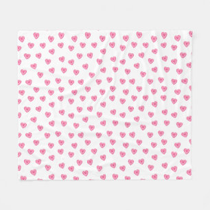 Couverture Polaire dessin à la main mignon sans couture motif avec co