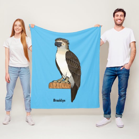 Couverture Polaire dessin animé d'aigle des Philippines (En situation)