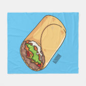 Couverture Polaire dessin animé de Burrito (Devant (Horizontal))