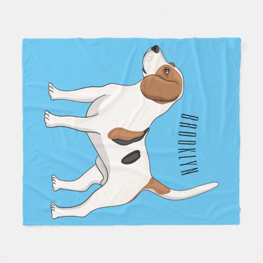 Couverture Polaire dessin animé de chien beagle (Devant (Horizontal))