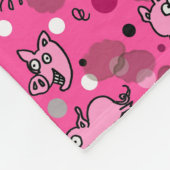 Couverture Polaire Dessin animé de cochon rose (Coin)