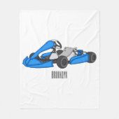 Couverture Polaire dessin animé de Kart racing (Devant)