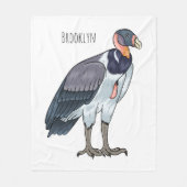 Couverture Polaire dessin animé d'oiseau vautour du roi (Devant)