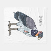 Couverture Polaire dessin animé d'oiseau vautour du roi (Devant (Horizontal))