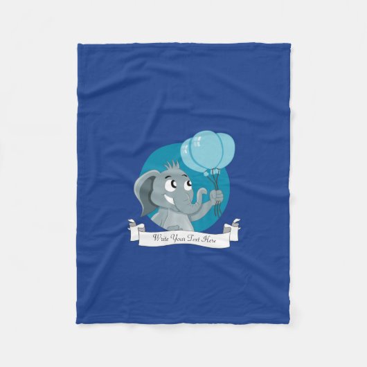 Couverture Polaire Dessin animé éléphant (Devant)