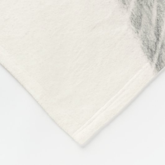 Couverture Polaire Dessin au crayon de lapin (Coin)