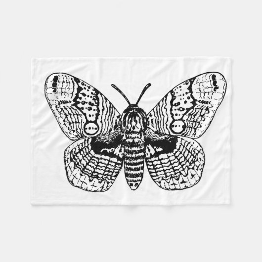 Couverture Polaire Dessin Brahmin moth (Devant (Horizontal))
