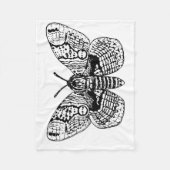 Couverture Polaire Dessin Brahmin moth (Devant)