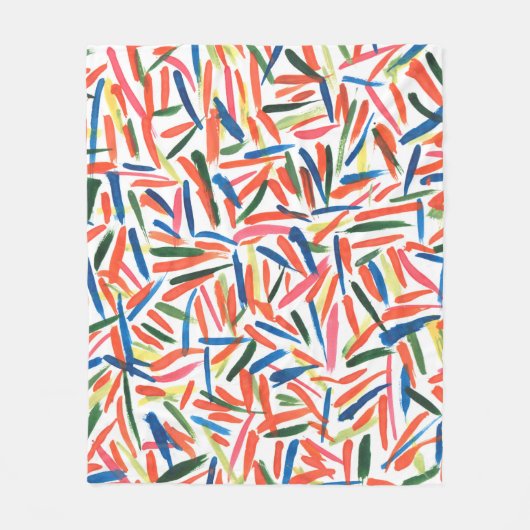 Couverture Polaire Dessin d'aquarelle Abstrait (Devant)
