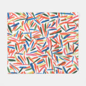 Couverture Polaire Dessin d'aquarelle Abstrait (Devant (Horizontal))