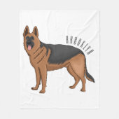 Couverture Polaire dessin de berger allemand (Devant)