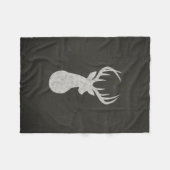 Couverture Polaire Dessin de calcaire de cerfs avec Antlers (Devant (Horizontal))