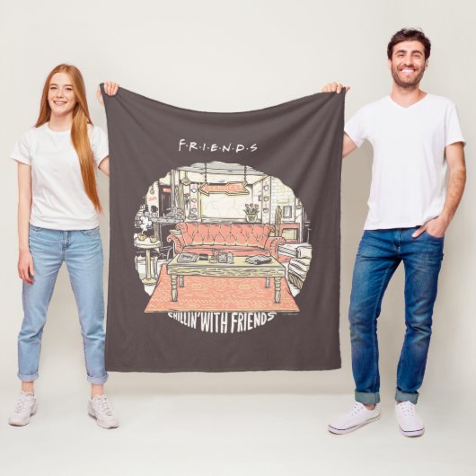 Couverture Polaire Dessin de Chillin avec AMIS™ (En situation)