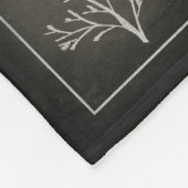 Couverture Polaire Dessin de craie de embranchement de jeune arbre (Coin)