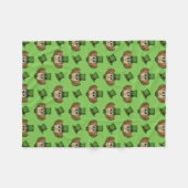 Couverture Polaire Dessin de la chouette de la Saint Patrick (Devant (Horizontal))