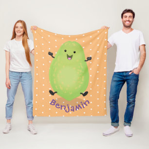 Couverture Polaire dessin de la patte papaye de Cute kawaii