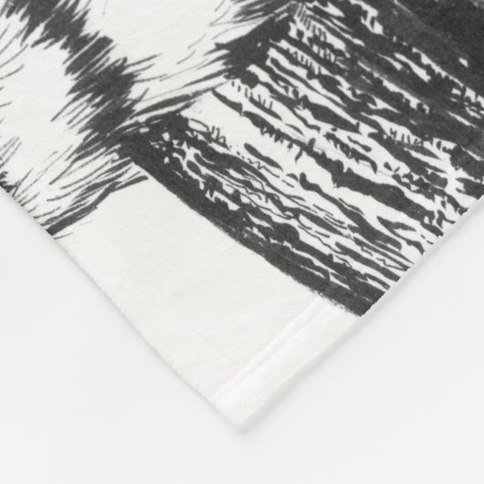 Couverture Polaire Dessin de lémur (Coin)