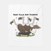 Couverture Polaire Dessin de l'humour vautours drôle (Devant)