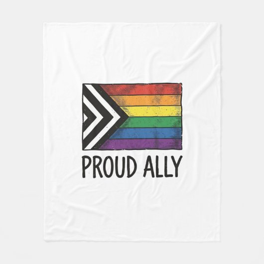 Couverture Polaire Dessin de T-Shirt Vectoriel Drapeau de Fierté Alli (Devant)