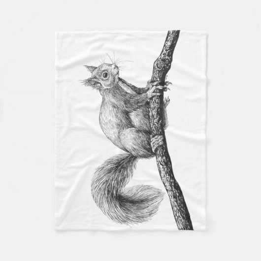 Couverture Polaire Dessin d'écureuil (Devant)