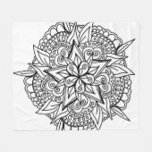 Couverture Polaire Dessin du cool de conception de mandala (Devant (Horizontal))
