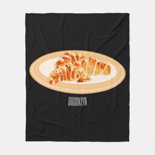 Couverture Polaire Dessin du Croissant (Devant)
