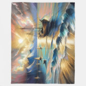 Couverture Polaire Dessin dur Pastel Bateaux Eau (Devant)