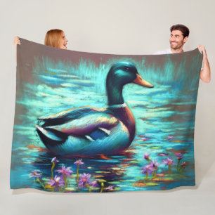 Couverture Polaire Dessin dur Pastel Canard