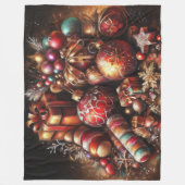 Couverture Polaire Dessin dur Pastel Motifs de Noël (Devant)