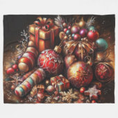 Couverture Polaire Dessin dur Pastel Motifs de Noël (Devant (Horizontal))