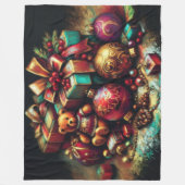 Couverture Polaire Dessin dur Pastel Motifs de Noël (Devant)