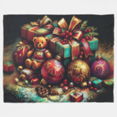 Couverture Polaire Dessin dur Pastel Motifs de Noël (Devant (Horizontal))