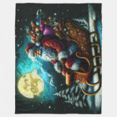 Couverture Polaire Dessin dur Pastel Noël Fête du Père Noël (Devant)