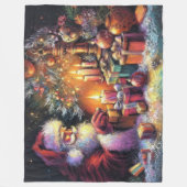 Couverture Polaire Dessin dur Pastel Noël Fête du Père Noël (Devant)