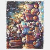 Couverture Polaire Dessin dur Pastel Noël Motif de vacances (Devant)