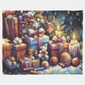 Couverture Polaire Dessin dur Pastel Noël Motif de vacances (Devant (Horizontal))