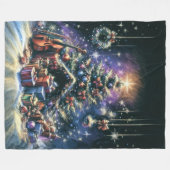 Couverture Polaire Dessin dur Pastel Noël Motif vacances (Devant (Horizontal))