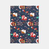 Couverture Polaire Dessin festif Père Noël Cat Celebration (Devant)