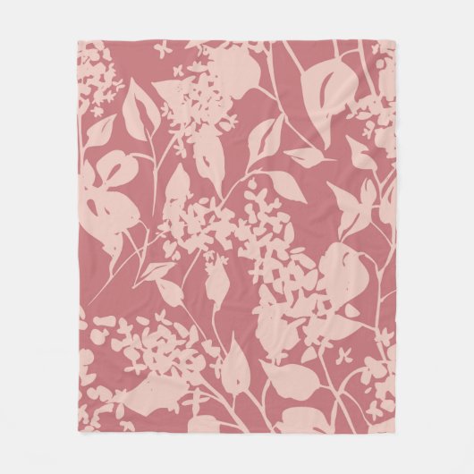 Couverture Polaire Dessin floral clair. Silhouettes de lila florissan (Devant)