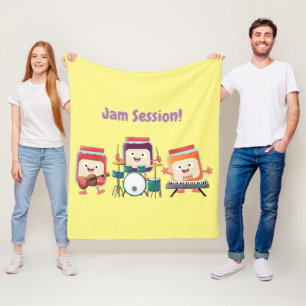 Couverture Polaire Dessin humoristique de musiciens mignons pour une
