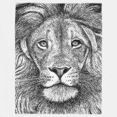 Couverture Polaire Dessin Lion (Devant)
