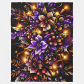 Couverture Polaire Dessin Pastel Dessin Fleur de Noël (Devant)