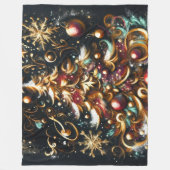 Couverture Polaire Dessin pastel d'un arbre de Noël Whimsical (Devant)