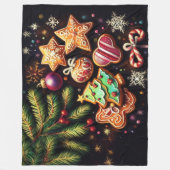 Couverture Polaire Dessin Pastel Traitements de Noël (Devant)